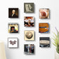 Realnique Black 4x4 Picture Frames [10 pack] Patented wall-mounted socket enables quick frame changing, rotating, and floating off-wall appearance. Front loading square photo frames.