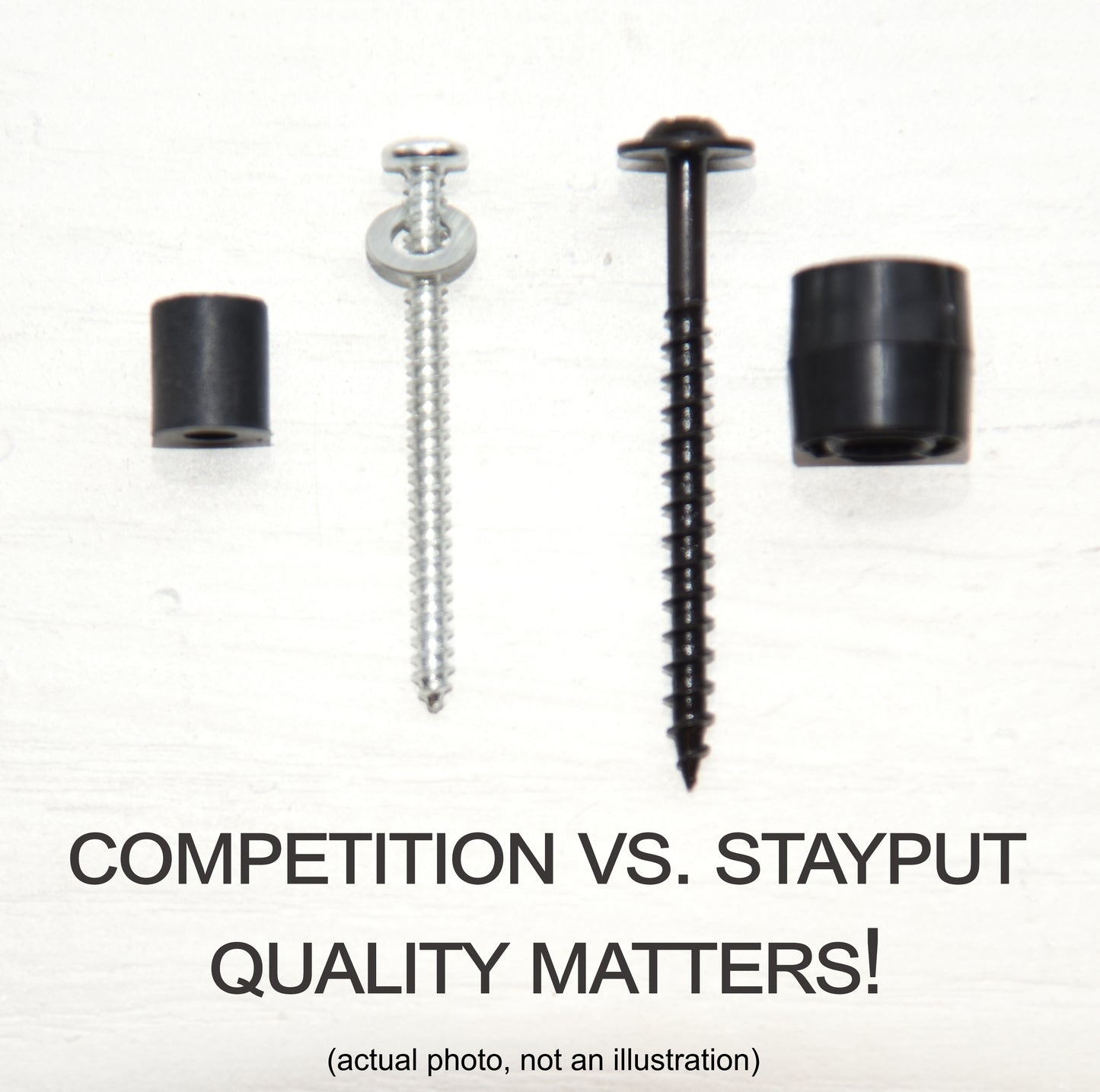 StayPut™ Spacers  - 16 Spacer Kit with 16 Screws and Integrated Washers