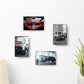 Realnique Black 4x6 Picture Frames [4 pack] Patented wall-mounted socket enables quick frame changing, rotating, and floating off-wall appearance. Front loading photo frames.